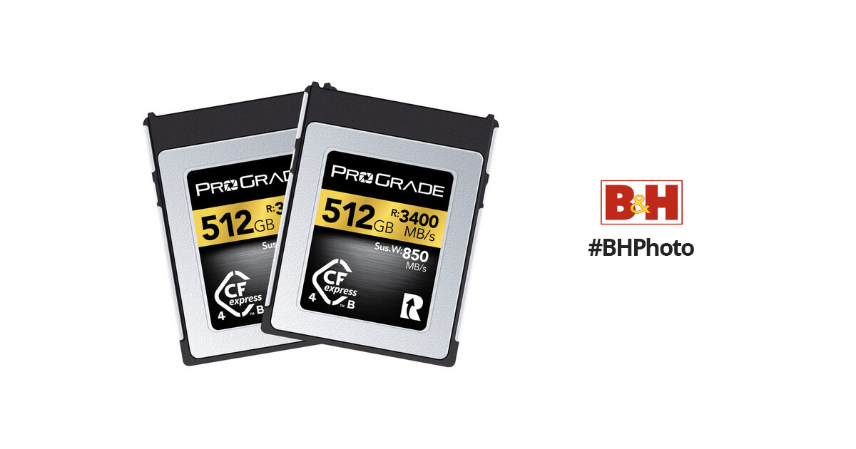 ProGrade Digital 512GB CFexpress 4.0 Type B Gold PGCFX512GAT2BH