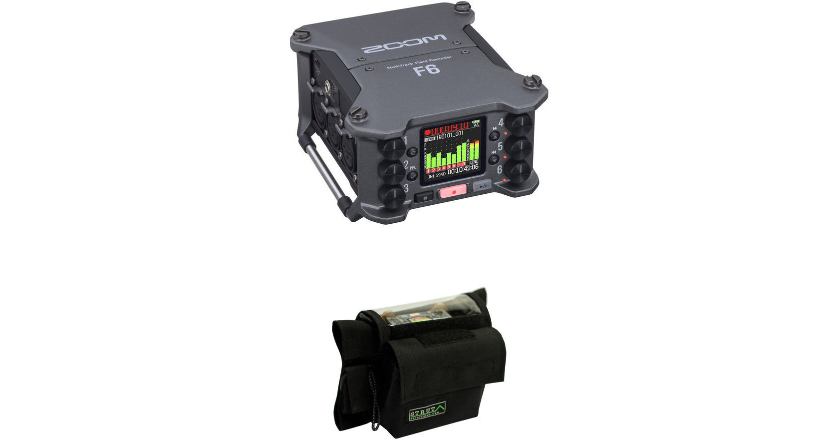 Zoom F6 6Input / 14Track Multitrack Field Recorder Kit with