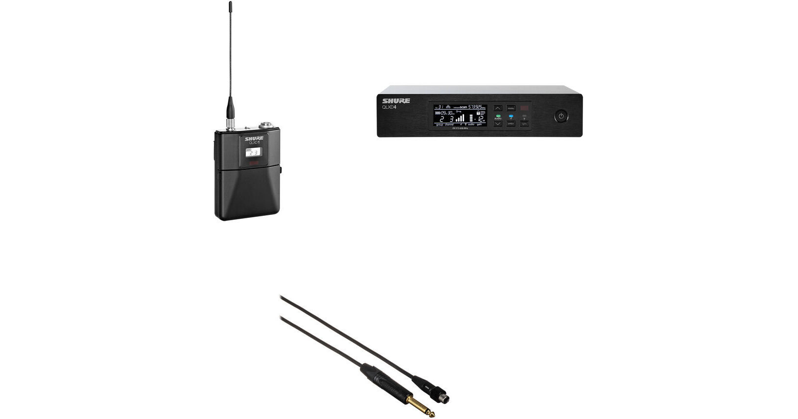 Shure QLXD14 Wireless Guitar System Kit (J50A 572 to 608 + 614