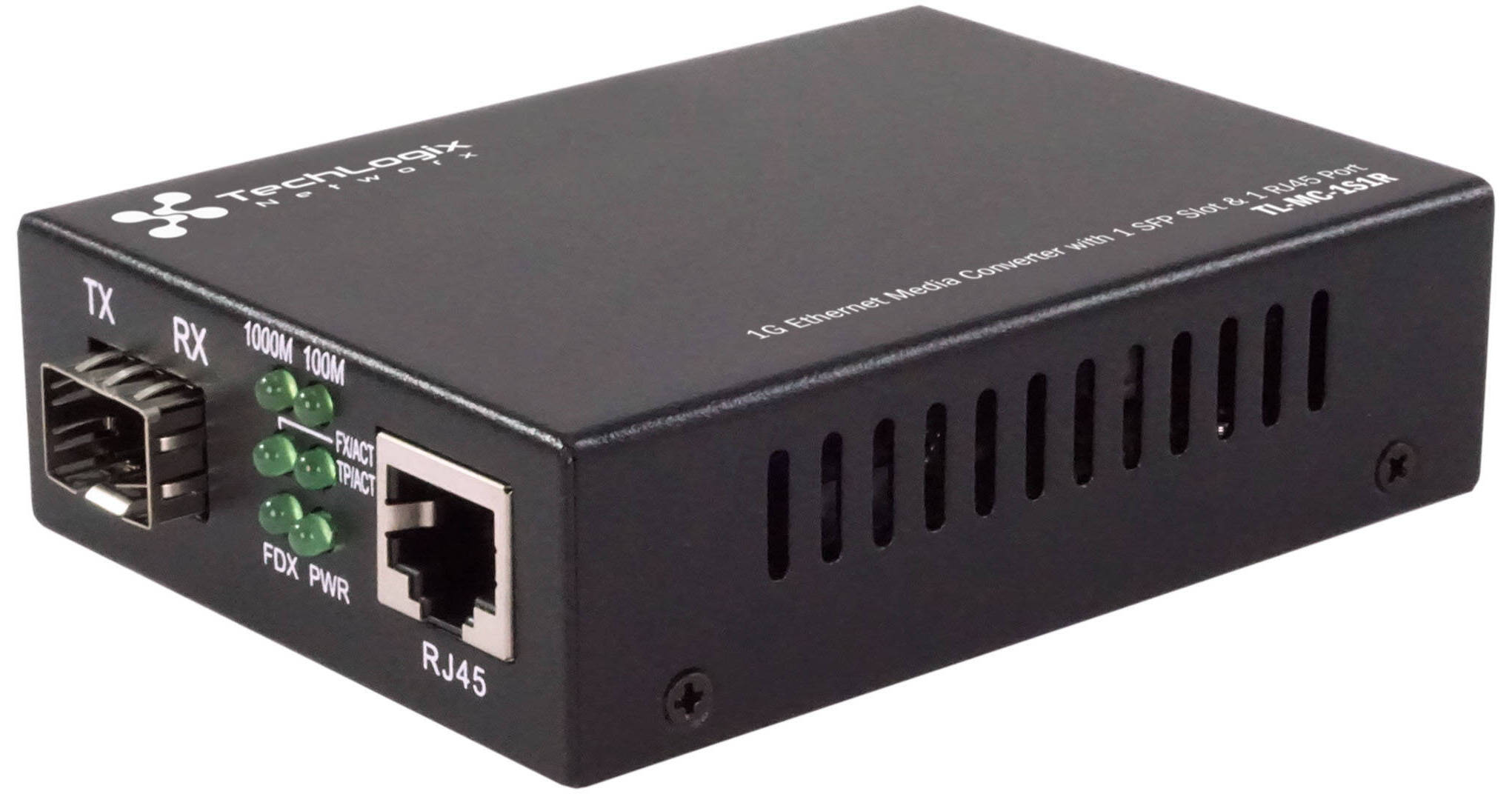 Lynn TL-MC-1S1R TechLogix 1G Ethernet Media Converter TL-MC-1S1R