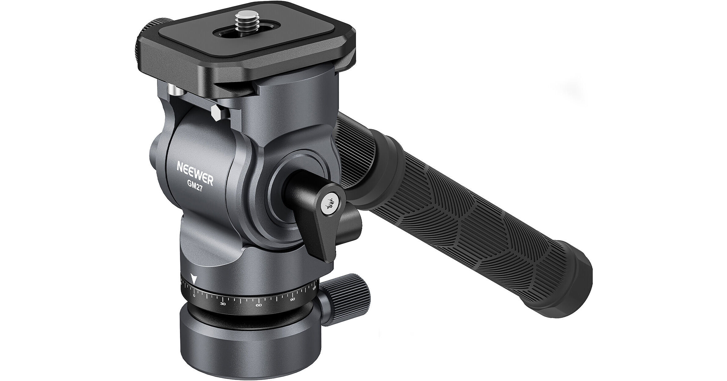 thumbnail image 2 of NEEWER Tripod Fluid Head With ±10° Leveling Base  43mm Dia Verticalhorizontal Shooting Switch Compact Metal Pan Tilt Video Head With Arca Qr Plate Telescopic Handle Max Load 99lb45kg Gm30 2 of 14
