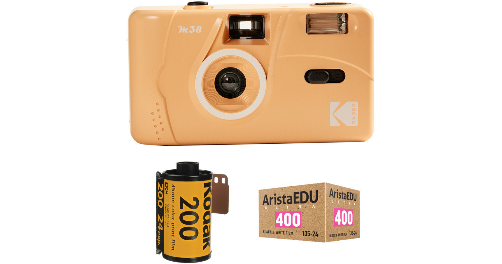 Kodak M38 35mm Film Camera Kit (Grapefruit) B&H Photo Video