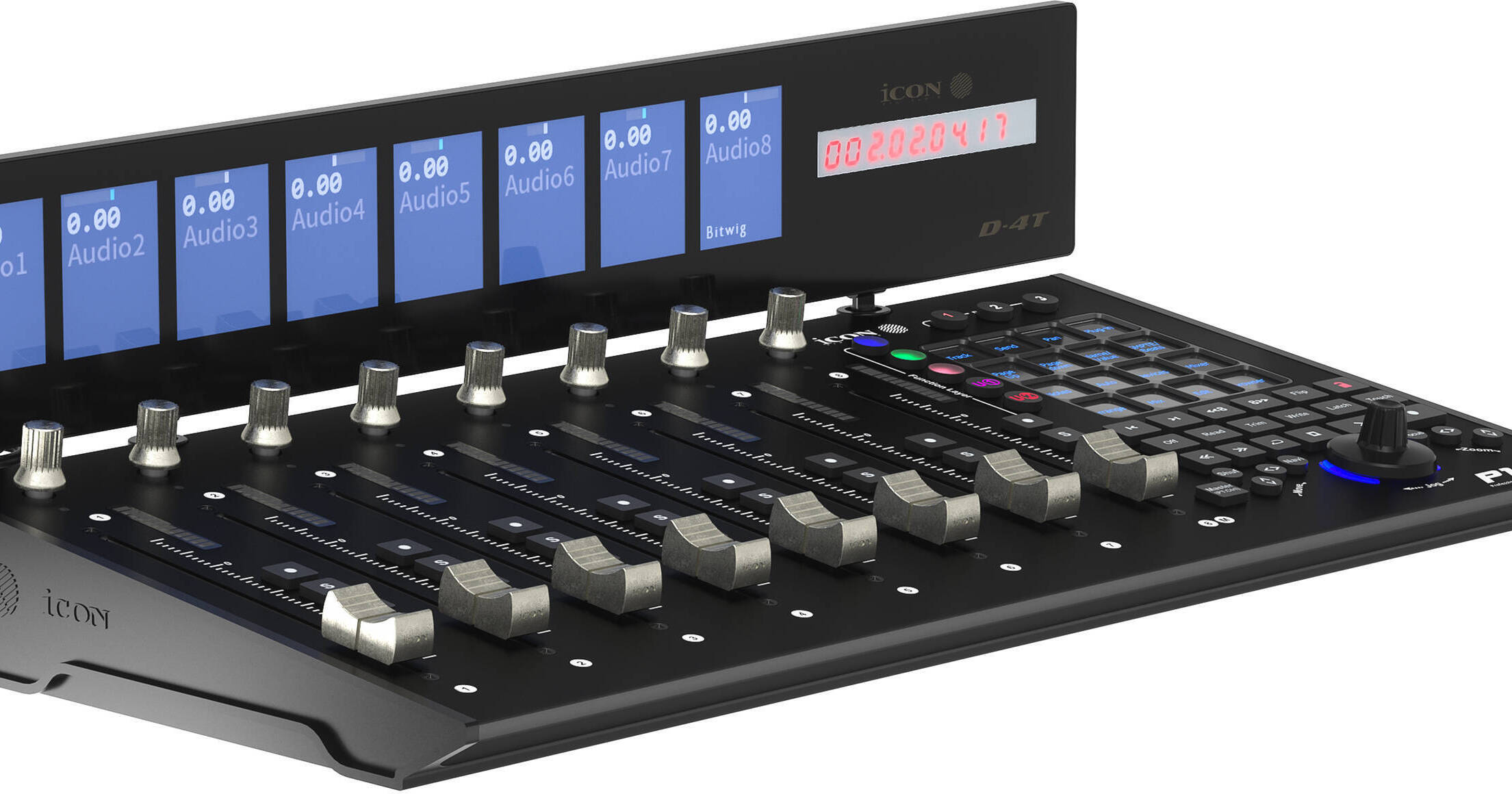 Icon Pro Audio P1-M DAW Control Surface Bundle with D4T Display