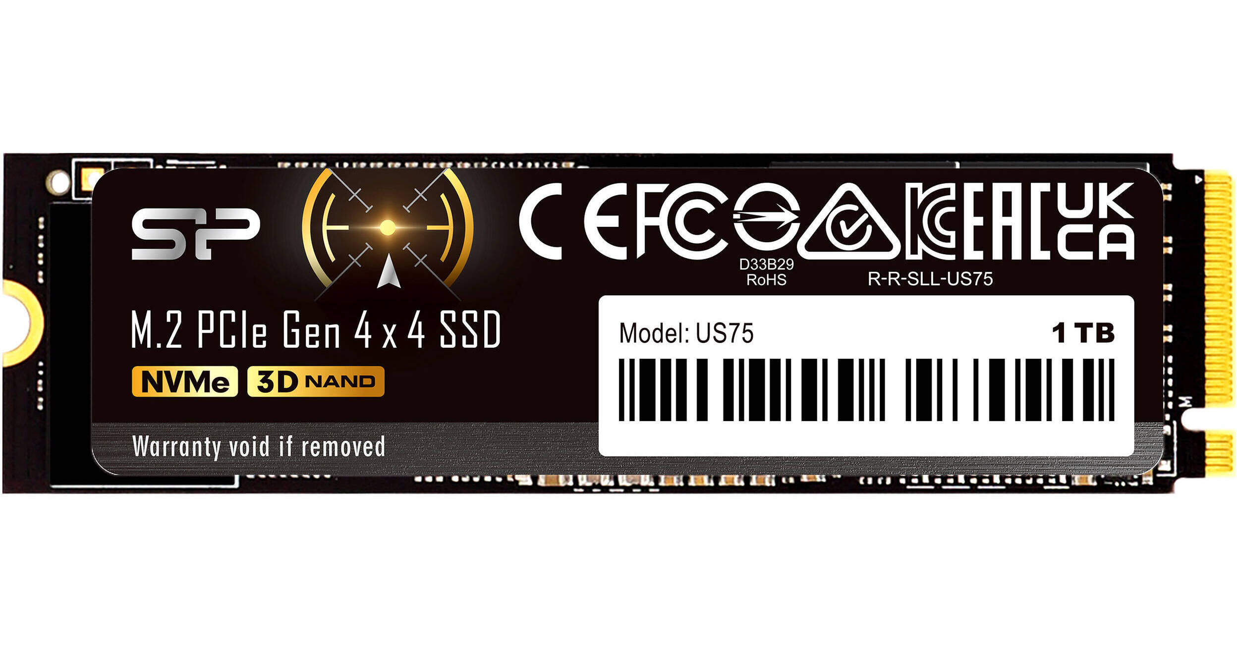 Silicon Power 1TB NVMe 4.0 Gen4 PCIe M.2 SSD R/W jusqu'à 5,000/4,400 Mo