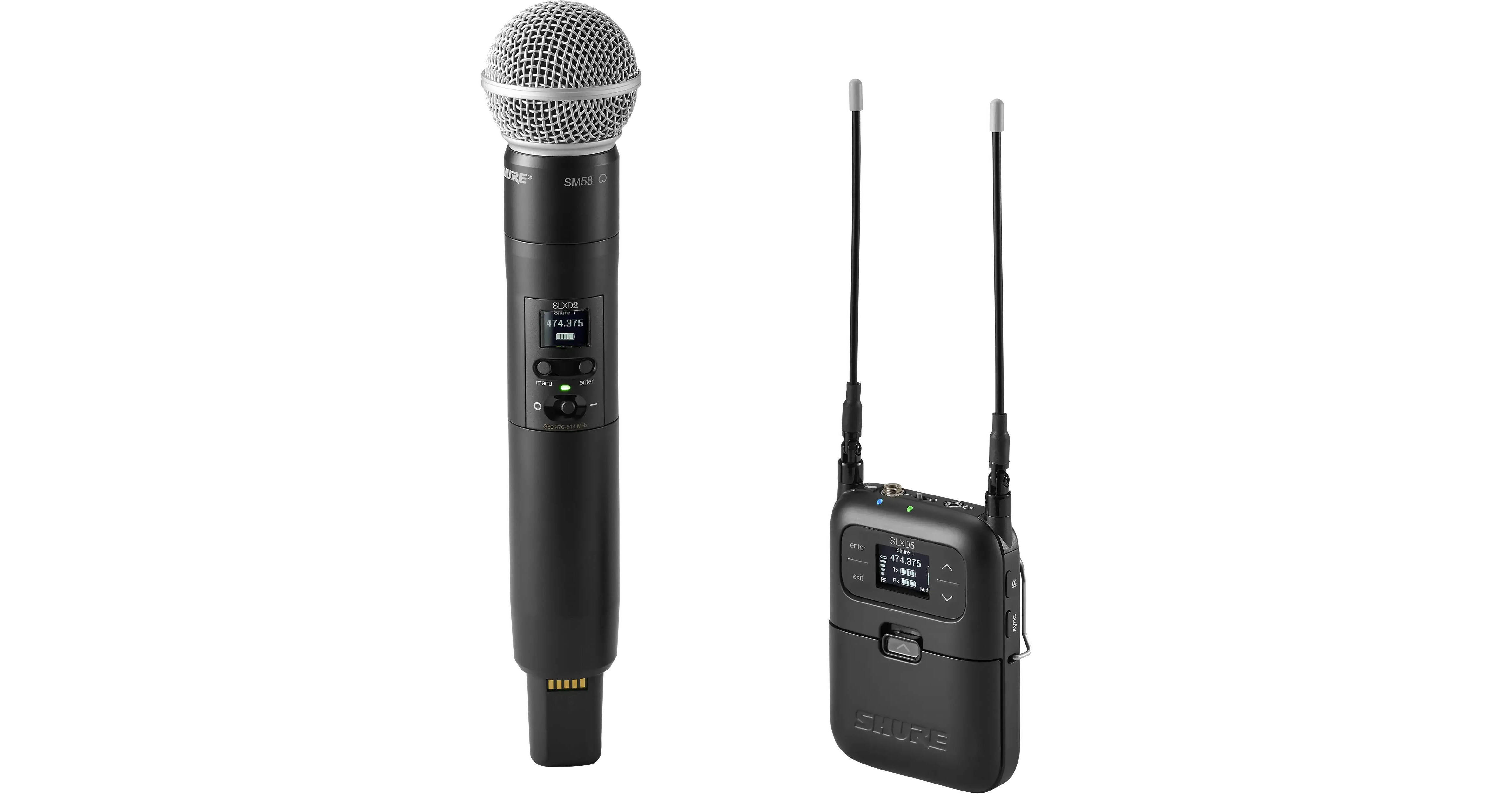 Shure SLXD2/SM58 Digital Wireless Handheld SLXD2/SM58-H55 B&H