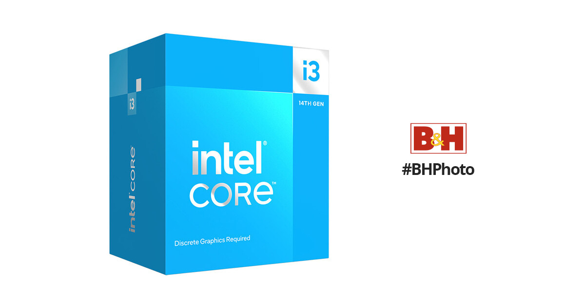 Intel Core i3-14100F 3.5 GHz 4-Core LGA 1700 BX8071514100F Bu0026H