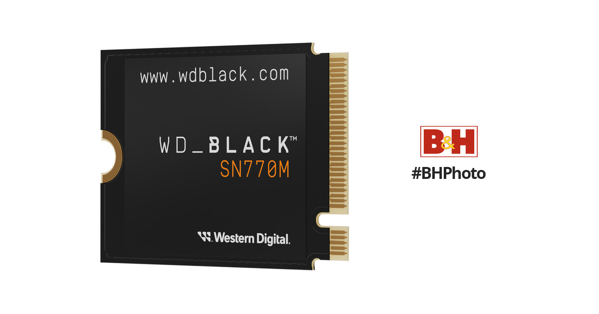 4.0 WDBDNH0010BBK-WRSN WD B&H PCIe M.2 WD_Black NVMe 1TB SN770M