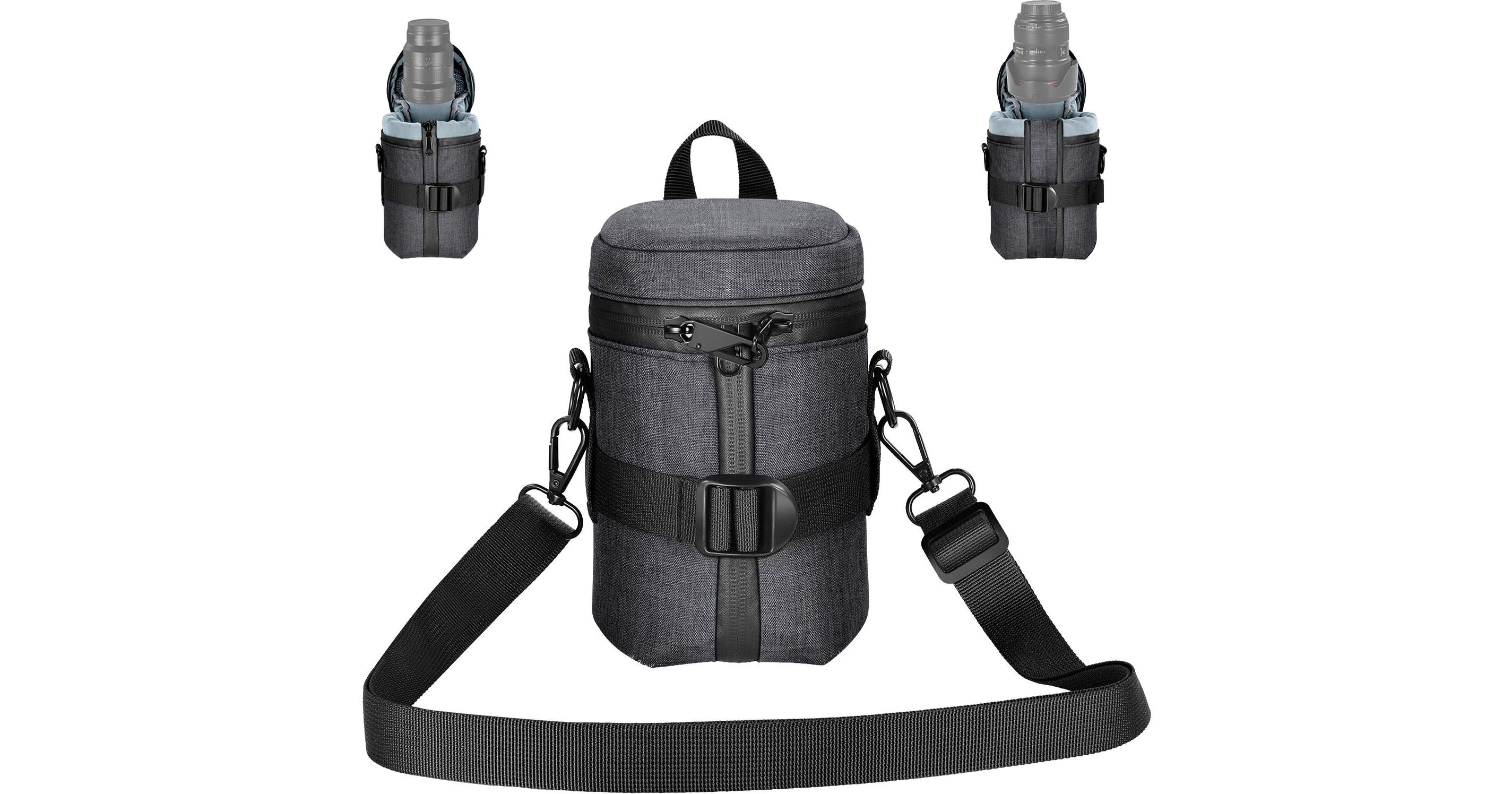 Neewer PB006 Camera Lens Pouch (Gray) 66603109 B&H Photo Video