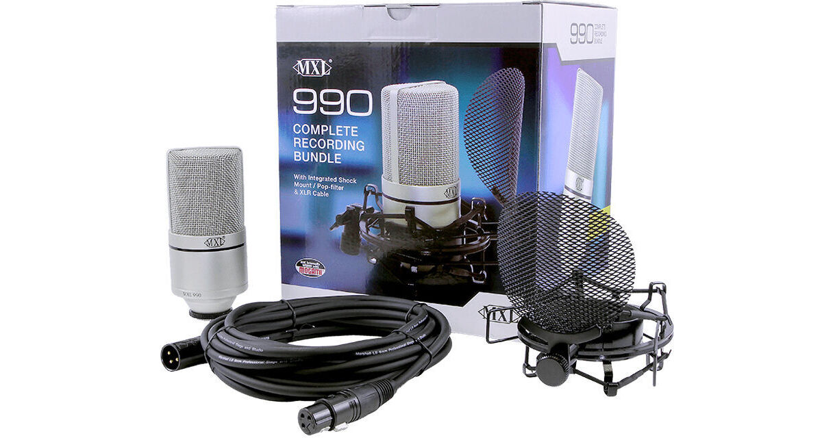 MXL 990 Complete Recording Microphone Bundle, MXL 990 COMPLETE