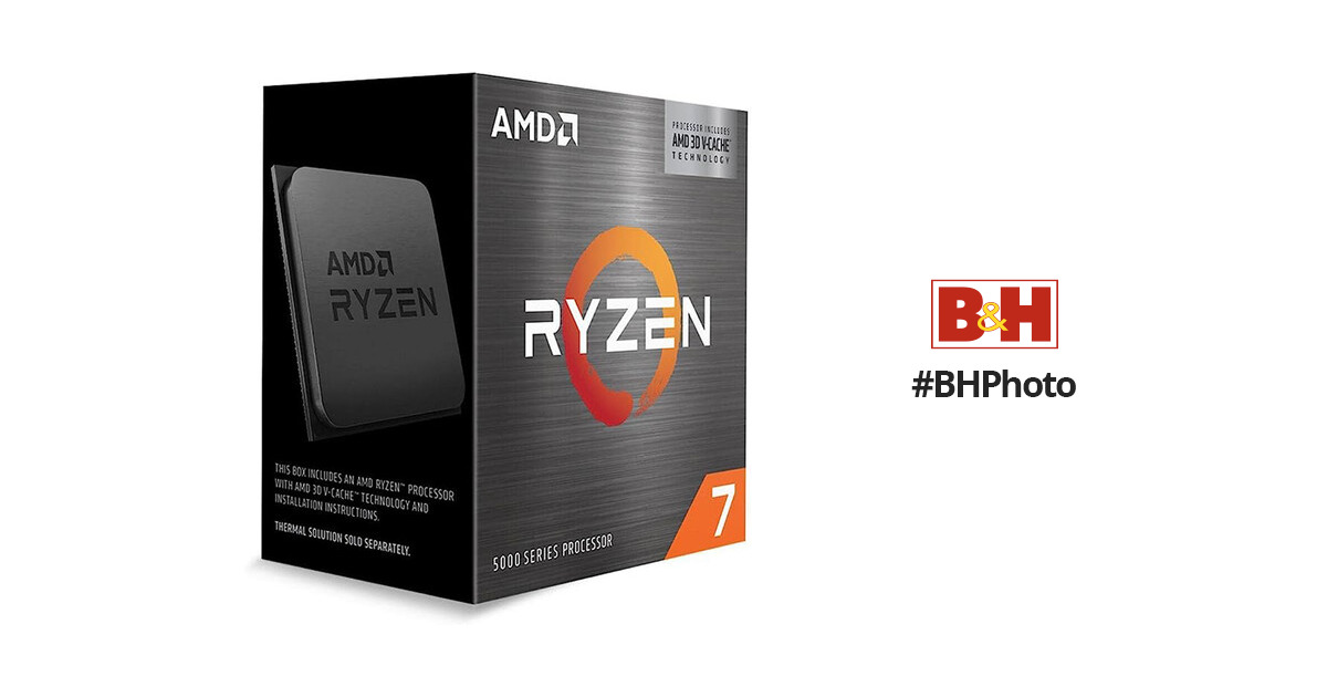 AMD Ryzen 7 5700X3D 3 GHz Eight-Core AM4 100-100001503WOF B&H
