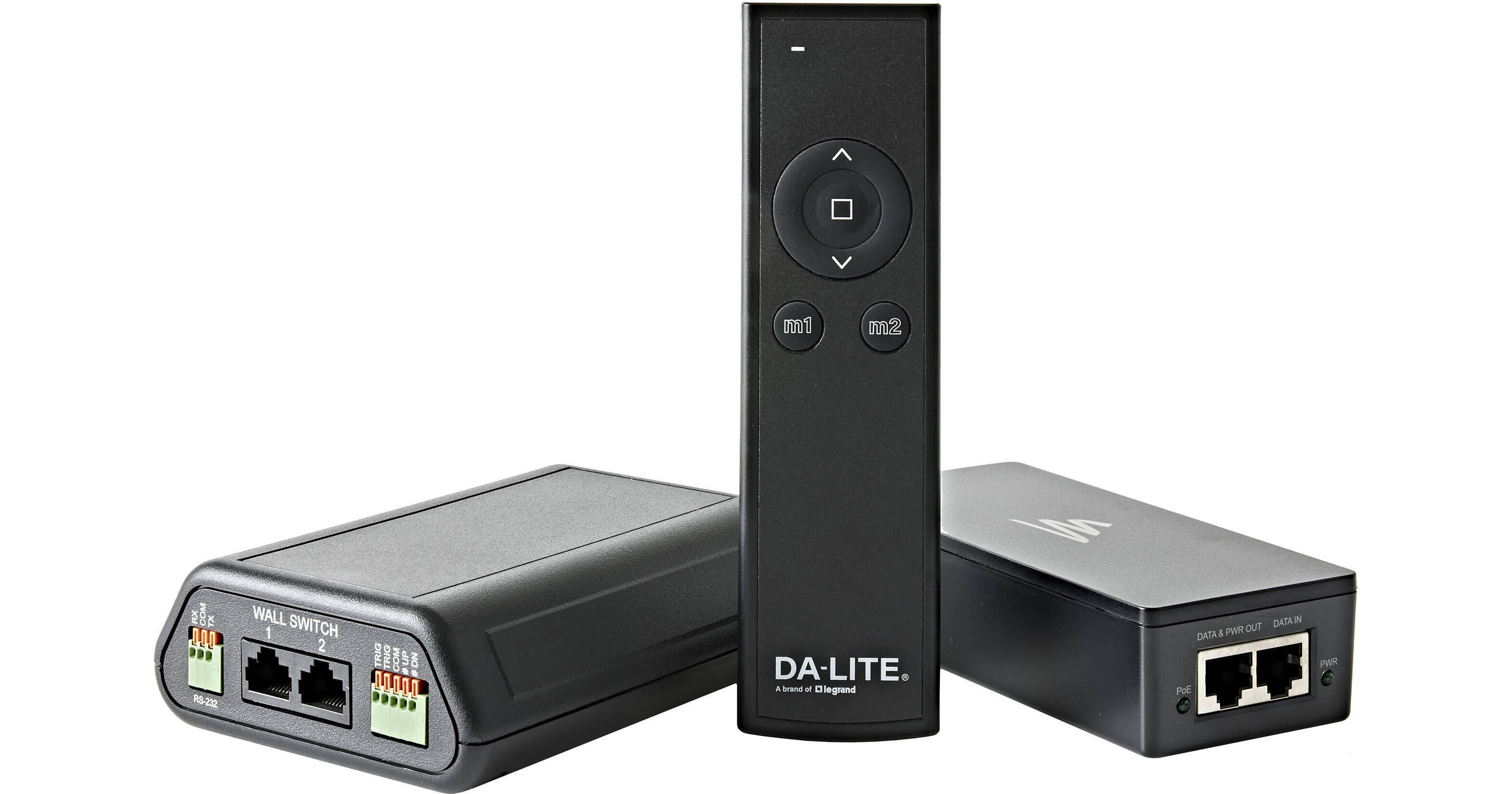 DaLite Screen Controller with BLE Remote and PoE Injector