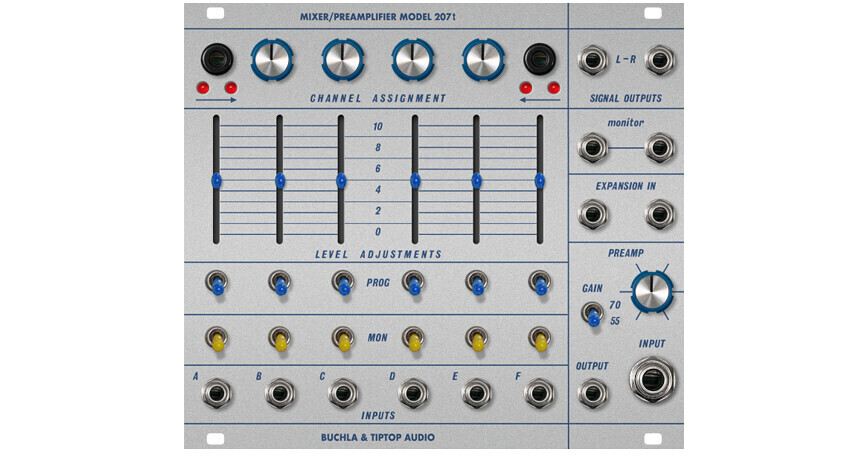 TipTop Audio Buchla Model 207t Mixer/Preamplifier Eurorack 207T