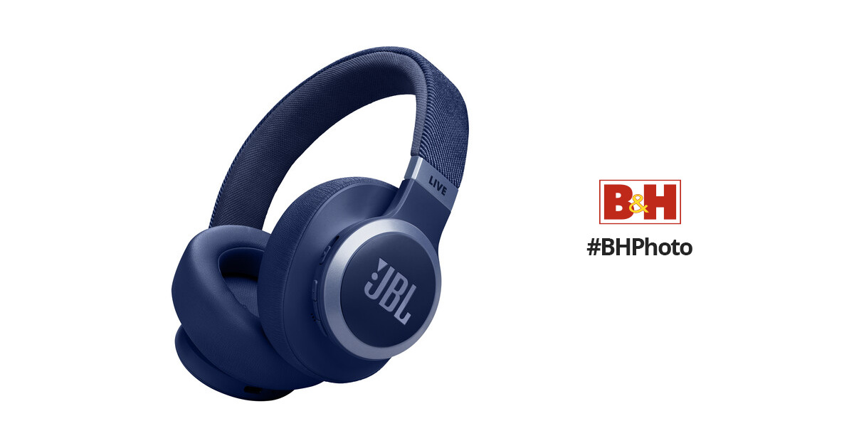 JBL Live 770 NC Over-Ear Noise-Cancelling Headphones (Blue)