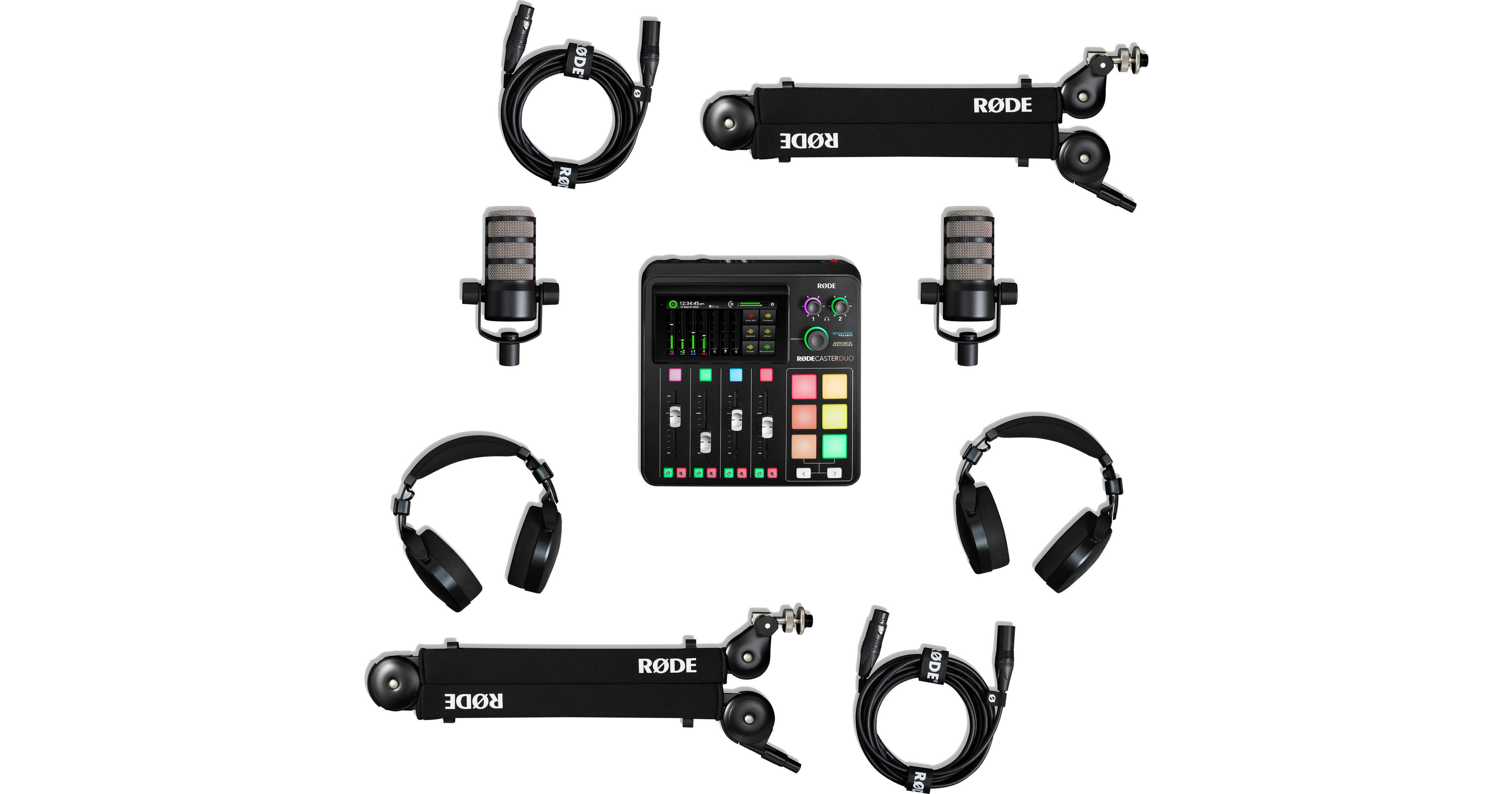 RODE RODECaster Duo 2-Person Podcasting Kit With PodMics, Studio