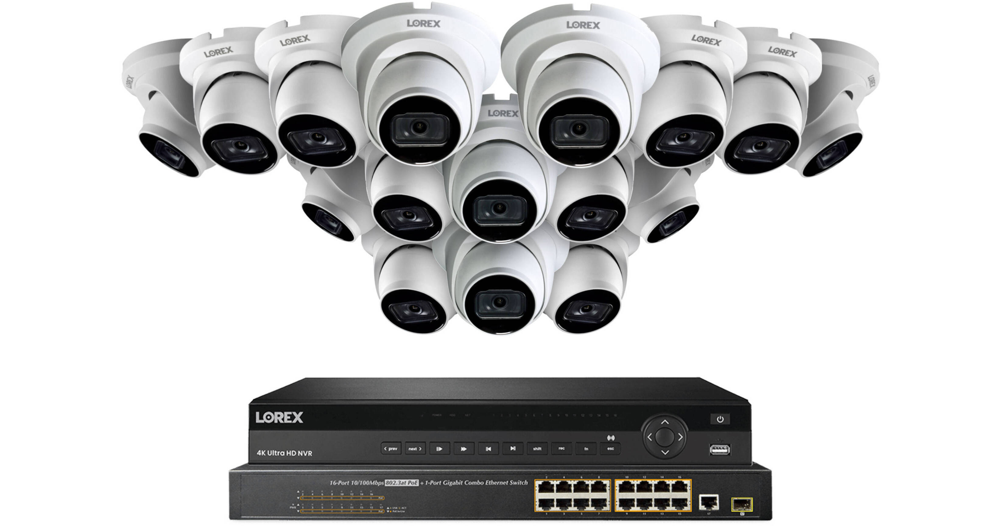 Lorex Pro Series N884A38B 16-Channel 4K UHD NVR NP4K8F-3216WD