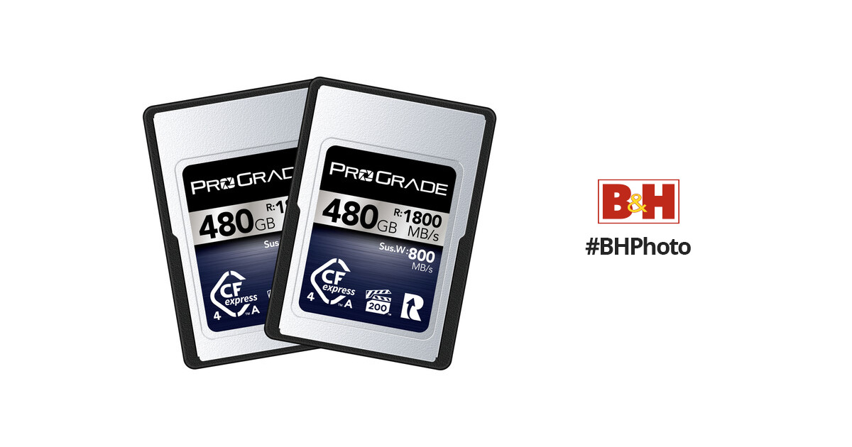 ProGrade Digital 480GB CFexpress 4.0 Type A PGCFXA480GIP2BH B&H