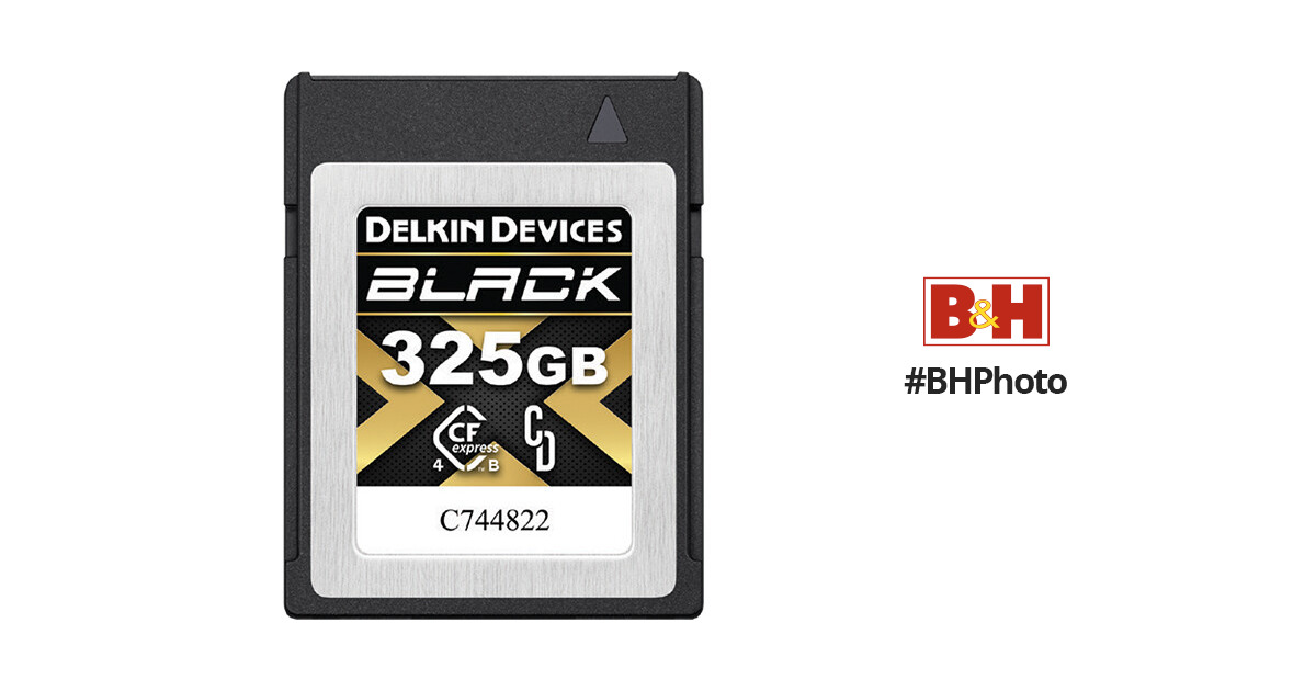 Delkin Devices 325GB BLACK 4.0 CFexpress Type B Memory DCFX4B325