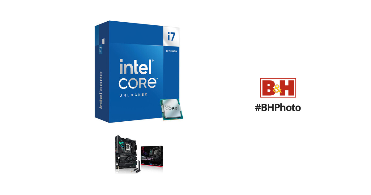 Intel Core i7-14700K 3.4 GHz 20-Core Processor & ASUS ROG STRIX Z790-F  GAMING WIFI Motherboard Bundle
