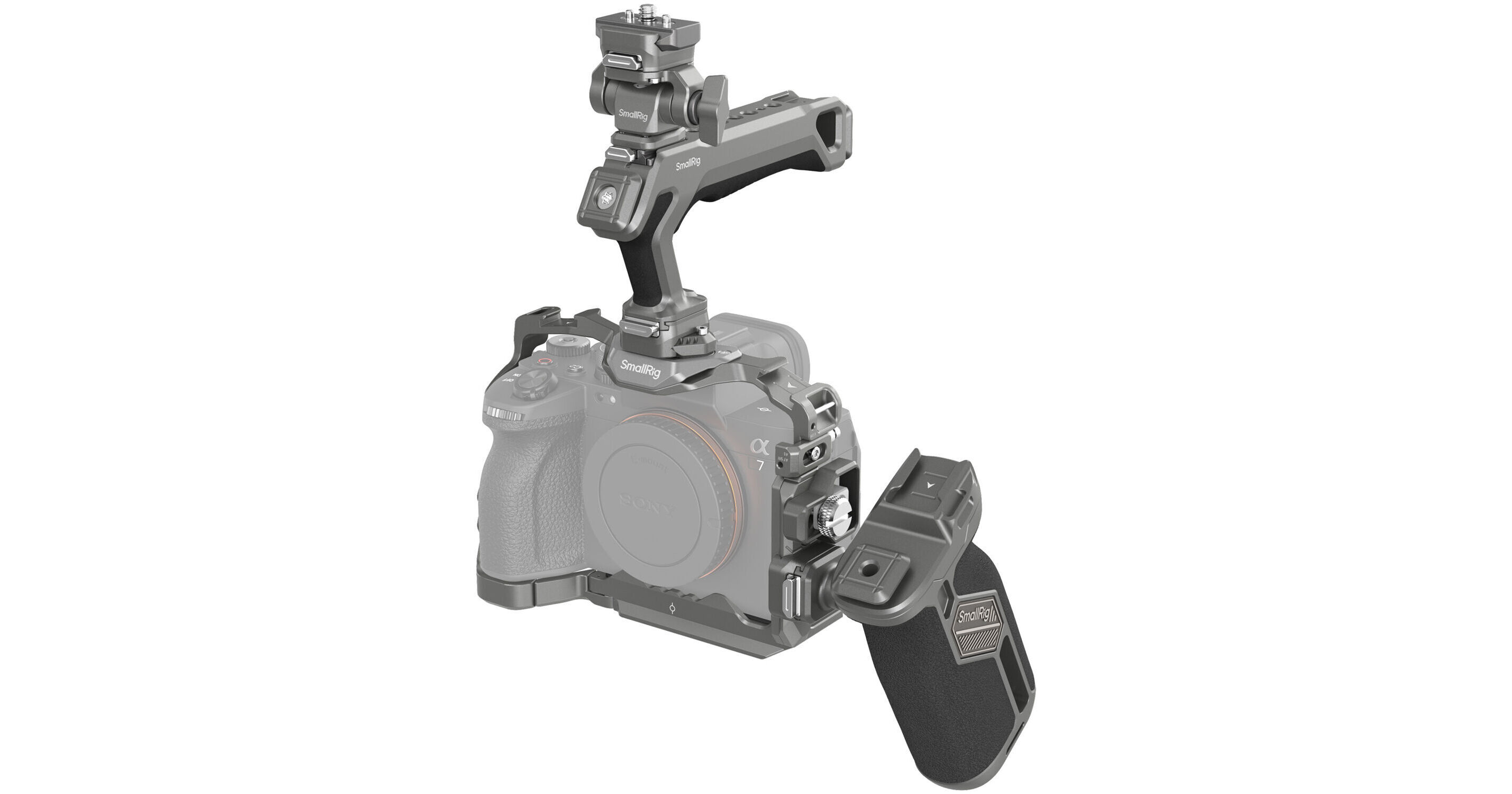 SmallRig A7C II / A7CR "HawkLock" Quick Release Cage Kit With Silicone Handle For Sony Alpha 7C II / 7CR For DJI RS4 Pro 5198