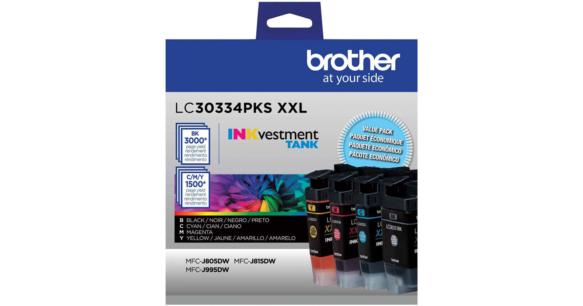 Brother LC3033 INKvestment Tank Super High-Yield Color