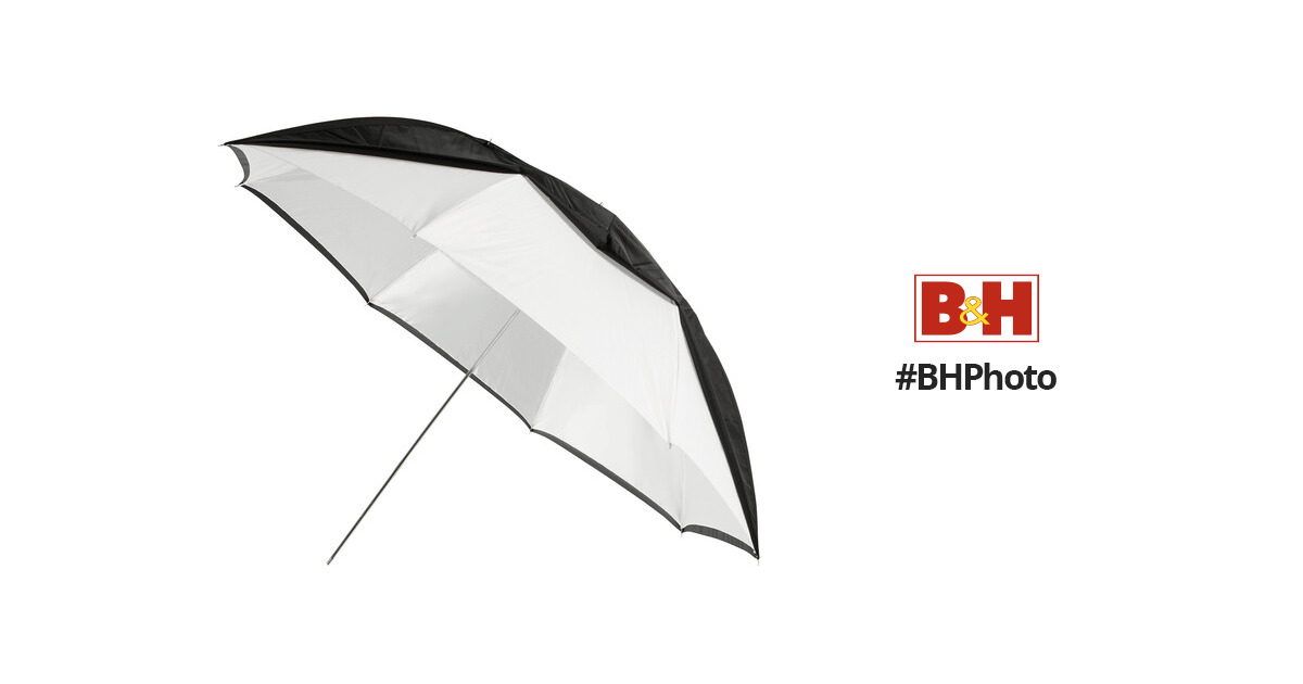 Interfit Photographic INT289 60-Inch Satin Umbrella with Removable Black Cover for Lighting White
