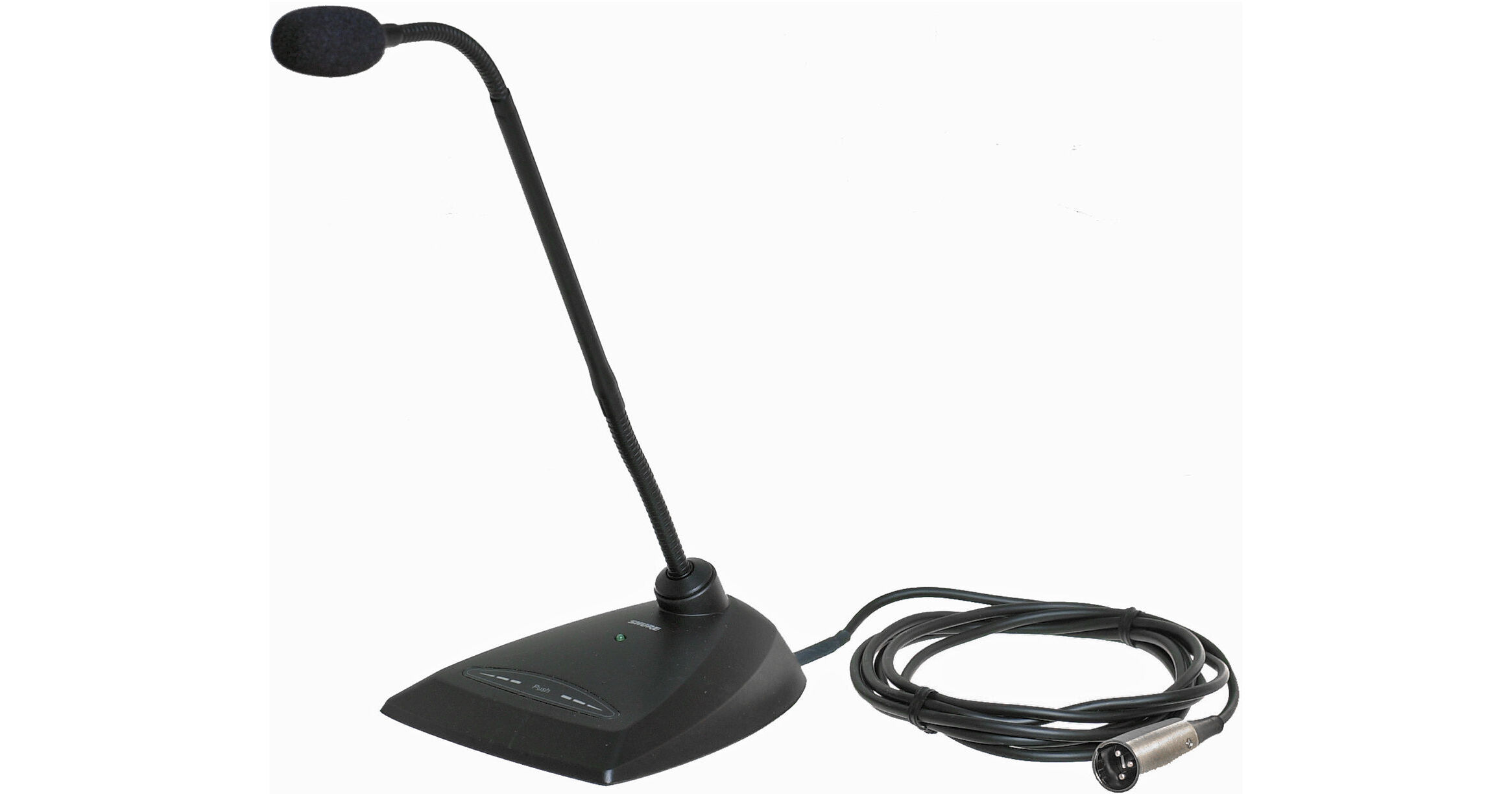 Shure MX412D/N 12 Microflex Gooseneck Desktop Microphone with 10 foot  Cable, Program-Switch by Shure