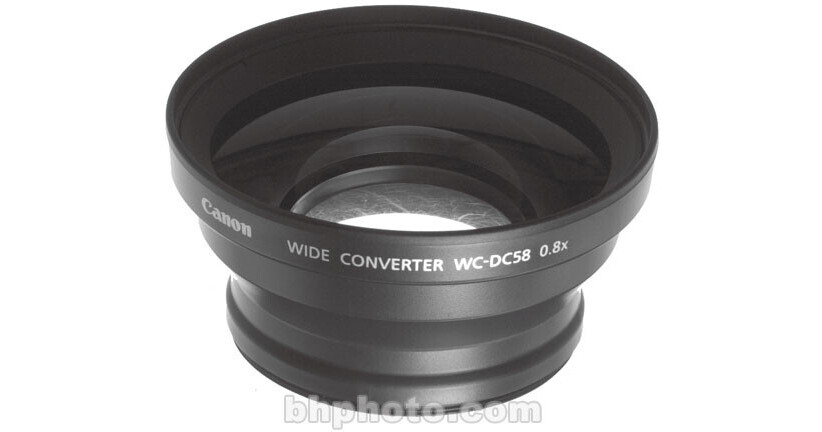 Canon WC-DC58 0.8x Wide Angle Converter Lens 5742A001 Bu0026H Photo