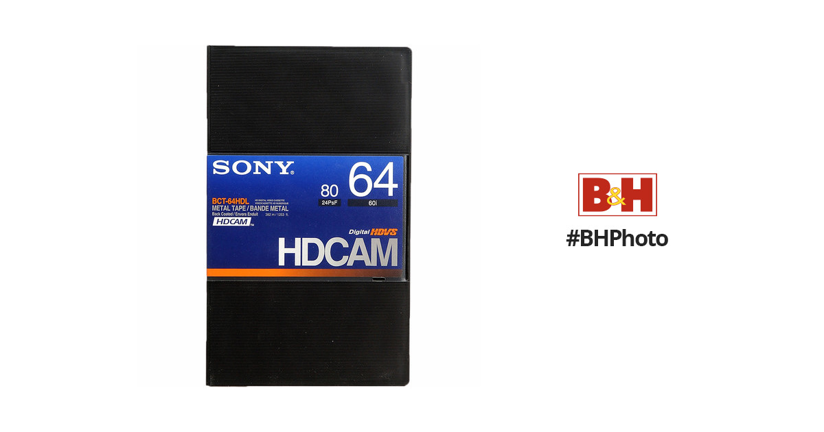 Sony BCT-64HDL HDCAM Videocassette, Large BCT64HDL/US B&H Photo