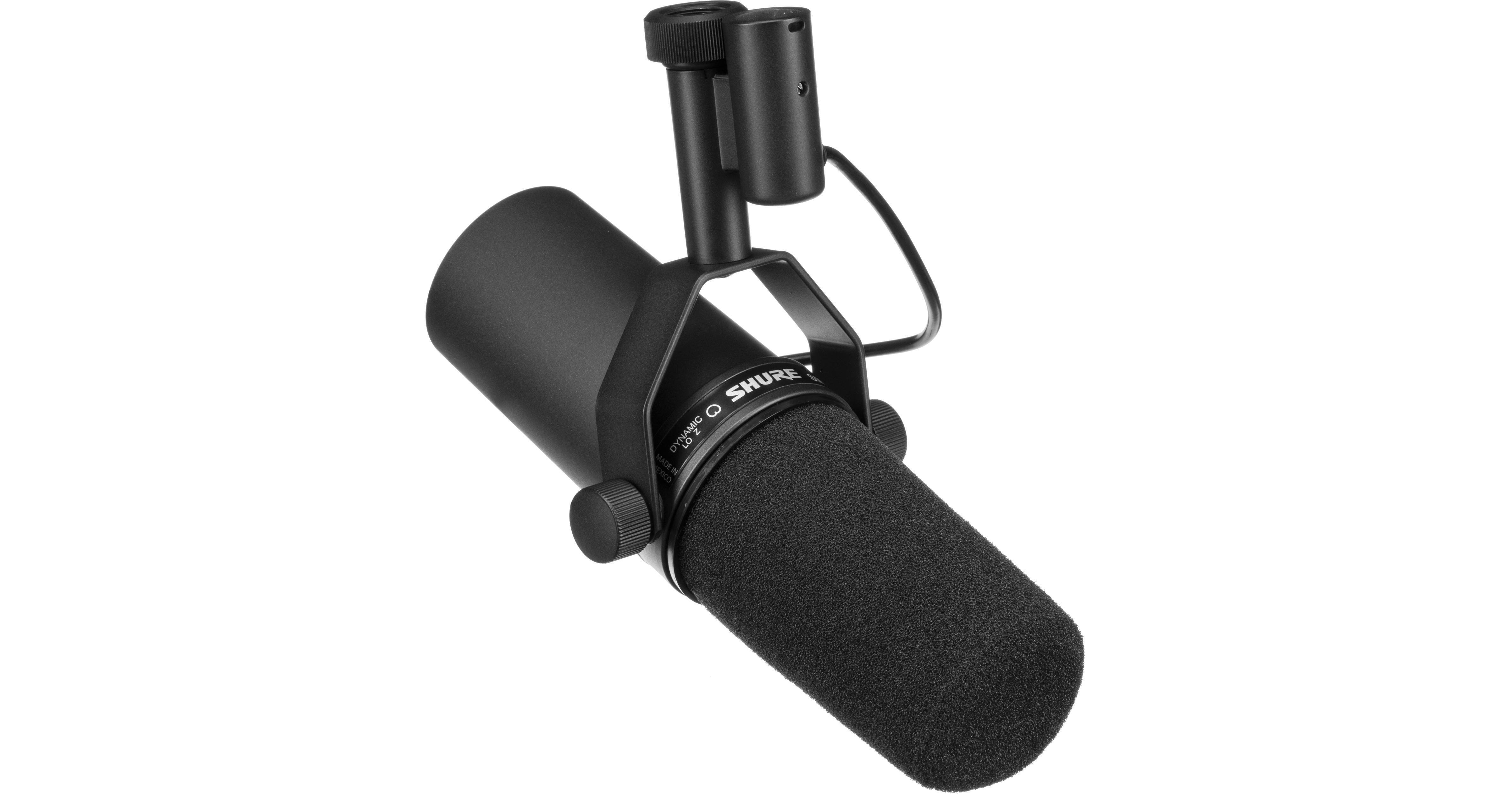 Shure SM7B Vocal Dynamic Microphone + Gator 3000 Boom Stand for Broadcast,  Podcast & Recording, XLR Studio Mic for Music & Speech, Wide-Range