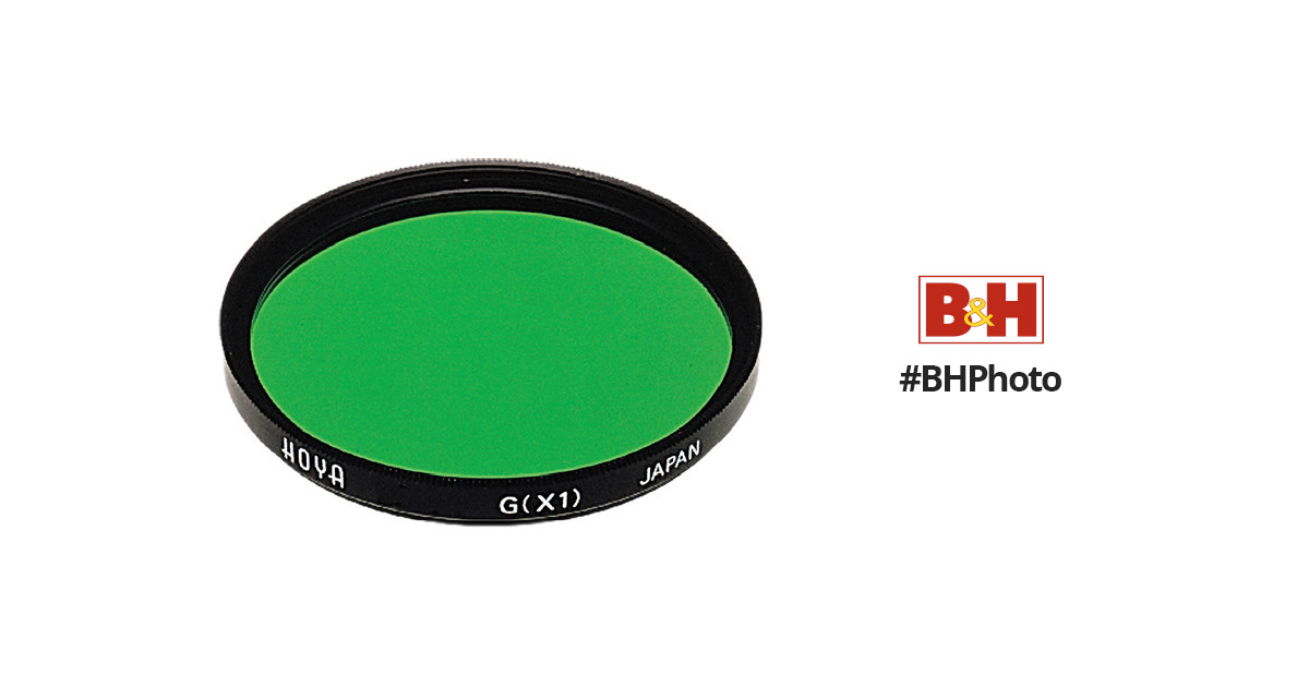 Hoya 52mm Green X1 (HMC) Multi-Coated Glass Filter for Black & White Film