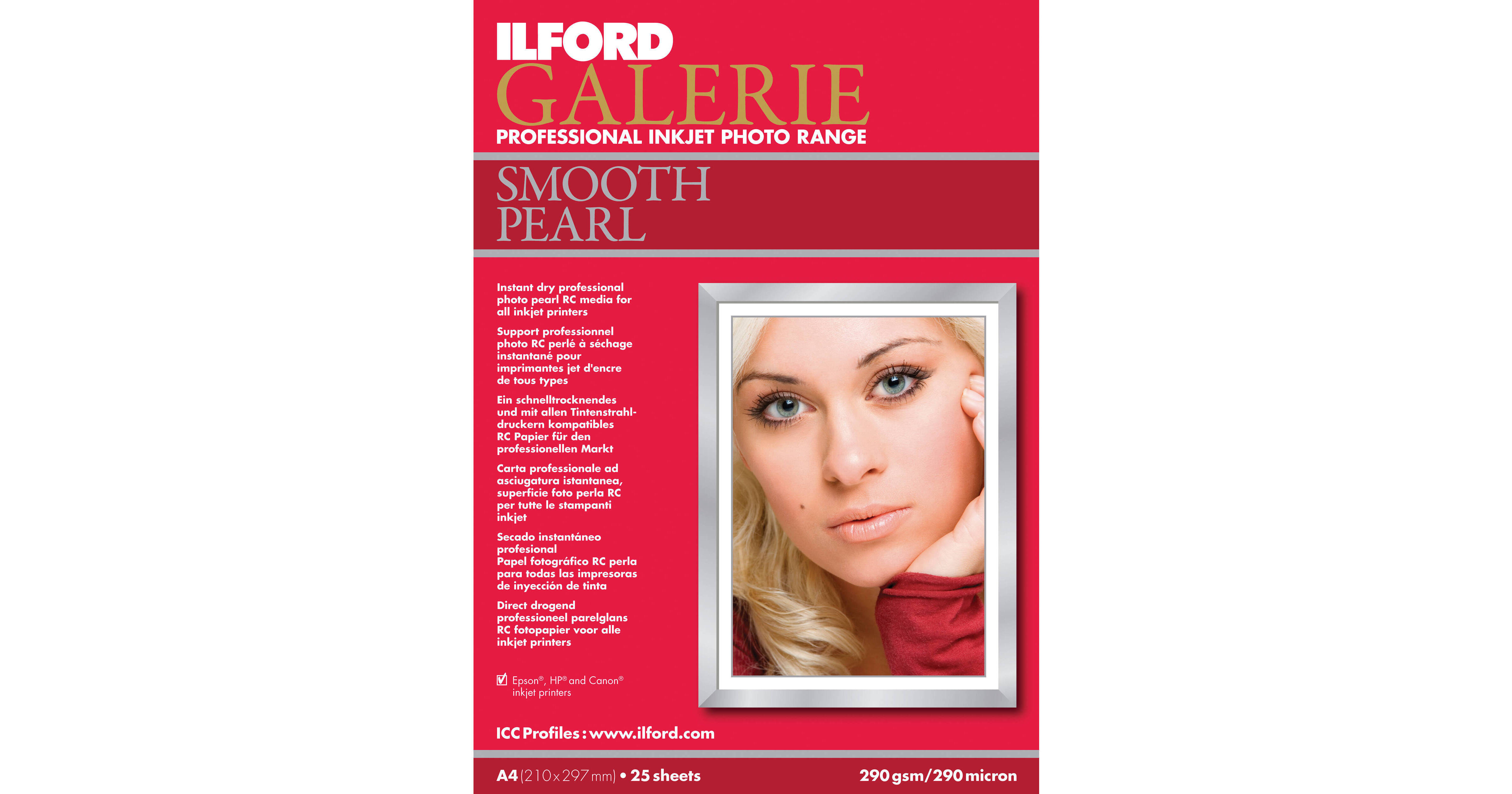 Ilford Galerie Smooth Pearl Paper 8.5x11" 25 Sheets 1979211