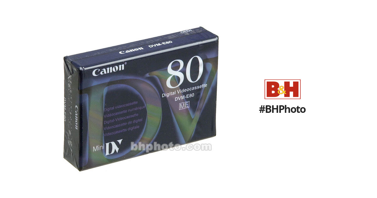 New Canon DVM-E80 MiniDV Tape 80 Minutes Sealed Camcorder Digital Videocassette 