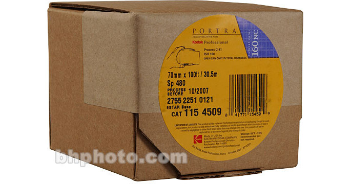 Kodak Portra-160NC 70mm 100' Roll Color Print Film 1154509 B&H