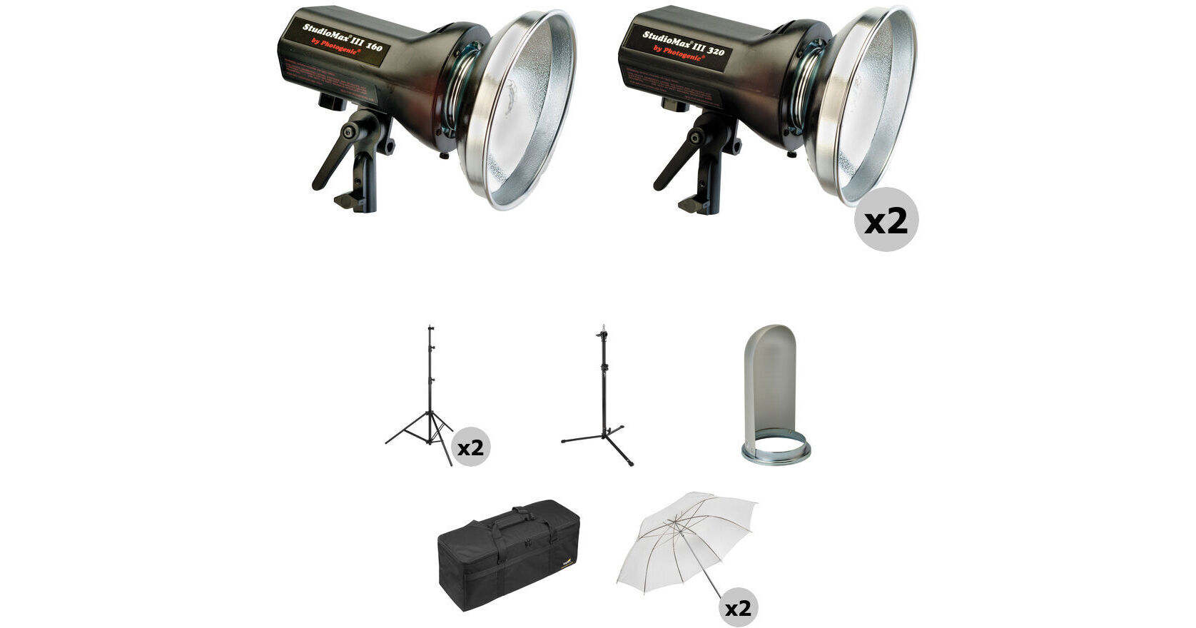 Photogenic StudioMax III 3-Light Portrait Studio Kit (120V) B&H