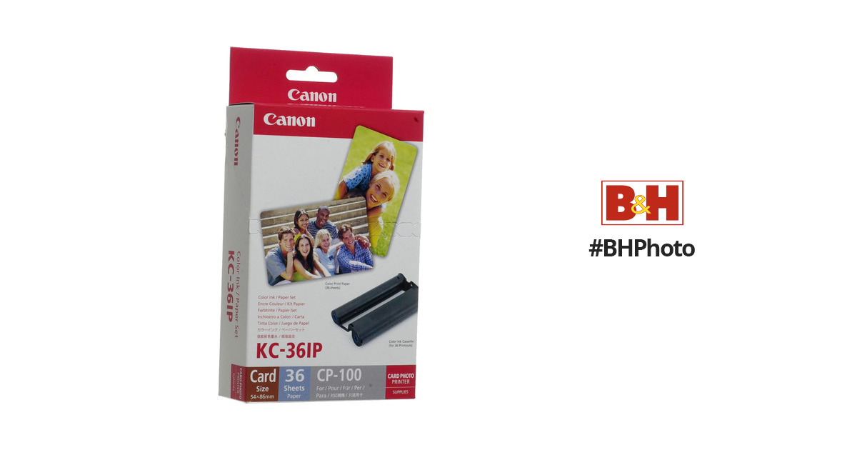 Canon KP-36IP Color Ink/Paper Set for CP Printers, 4x6 Paper, 36 Sheets,  3-Pack