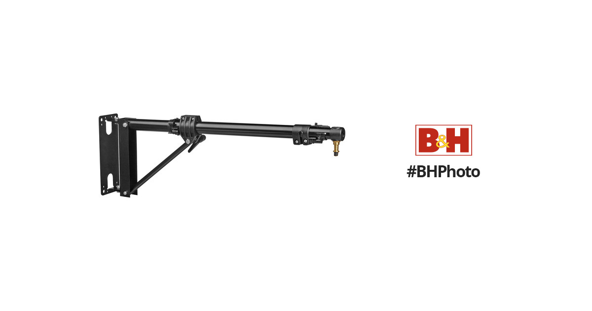 Manfrotto 098SHB Variable Short Wall Boom with Variable Extends from 30.75-Inches to 48-Inches Black 