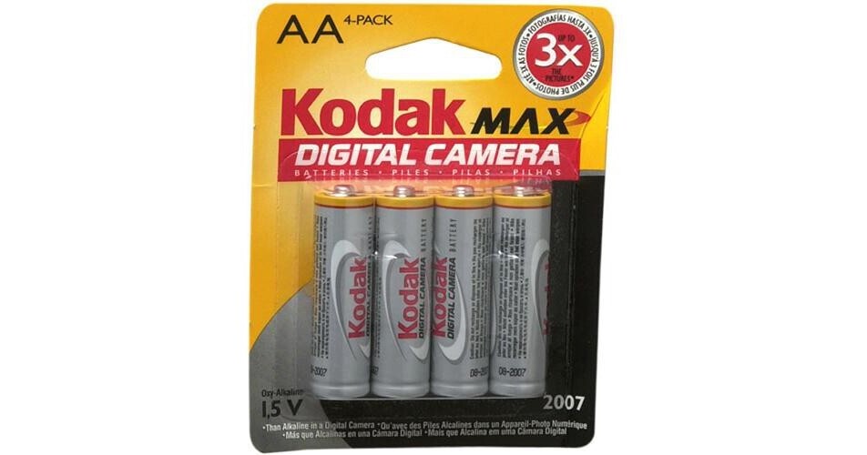Kodak AA Max Digital Camera Battery (4Pack) 8893992 B&H Photo