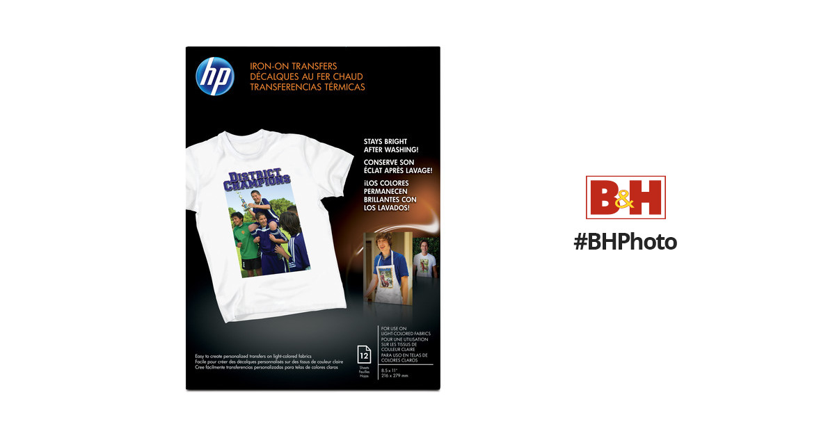 HP Matte Iron On Transfer Paper, 8.5 x 11, 12/Pack (C6049A)