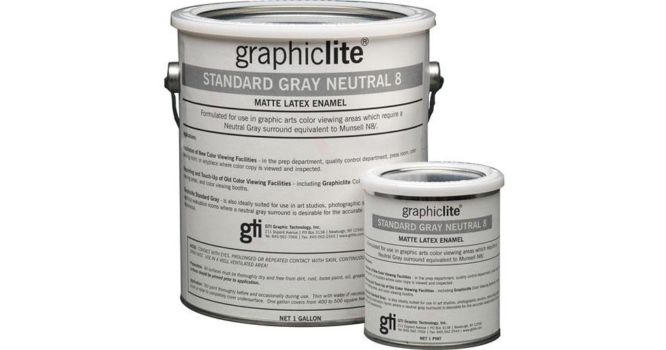GTI Standard Gray Neutral N8 Vinyl Latex Paint (1 Pint) N8/P B&H