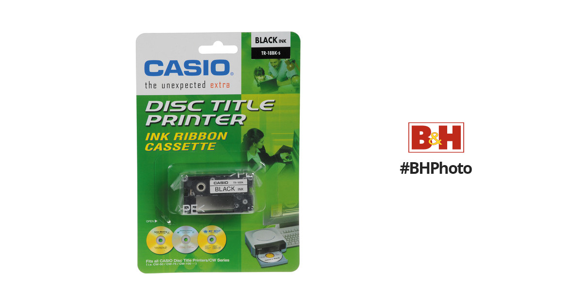 Casio Tr-18bk Black Ink Cw-50 Cartridge For Cd-r Title Printer tr18bk 
