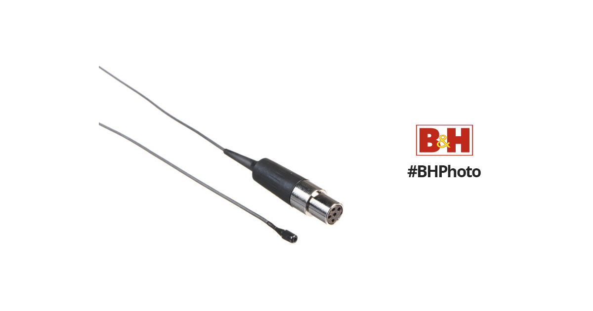 Countryman B6 Omni Lavalier Mic, Standard Sens, with Hardwired TA5F  Connector for Lectrosonics Wireless Transmitters (Black)