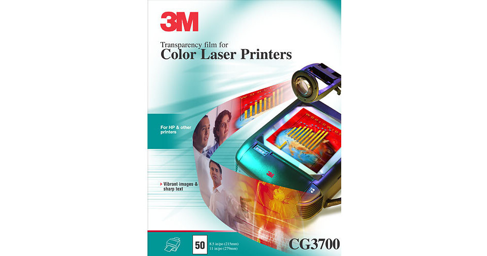 3M CG3700 Color Laser Transparency Film, 4.2mil CG3700 B&H Photo