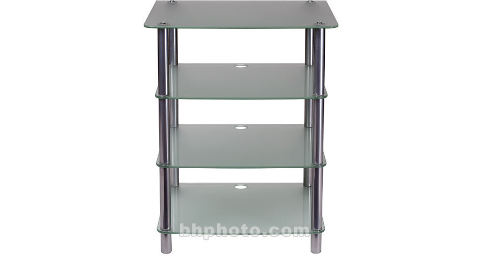 SANUS 33" Height 4 Shelf Audio Rack Glass AFAG B&H Photo Video