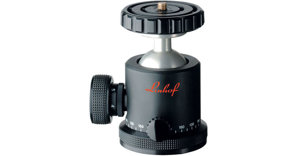 Linhof Profi-III Ballhead with Independent Panning Lock (77mm Base & Top) -  Supports 22.00 lb (9.98 kg)