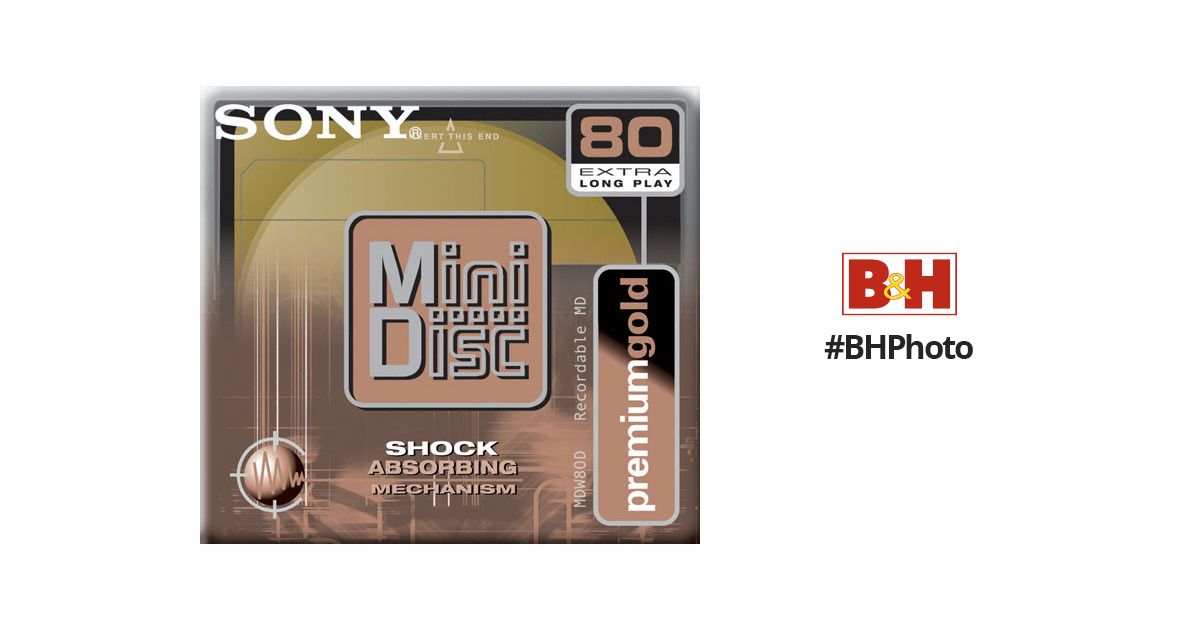 Sony 5MDW80PL 80 Minute MiniDisc MD Premium Gold 5 Pack Discontinued by Manufacturer 