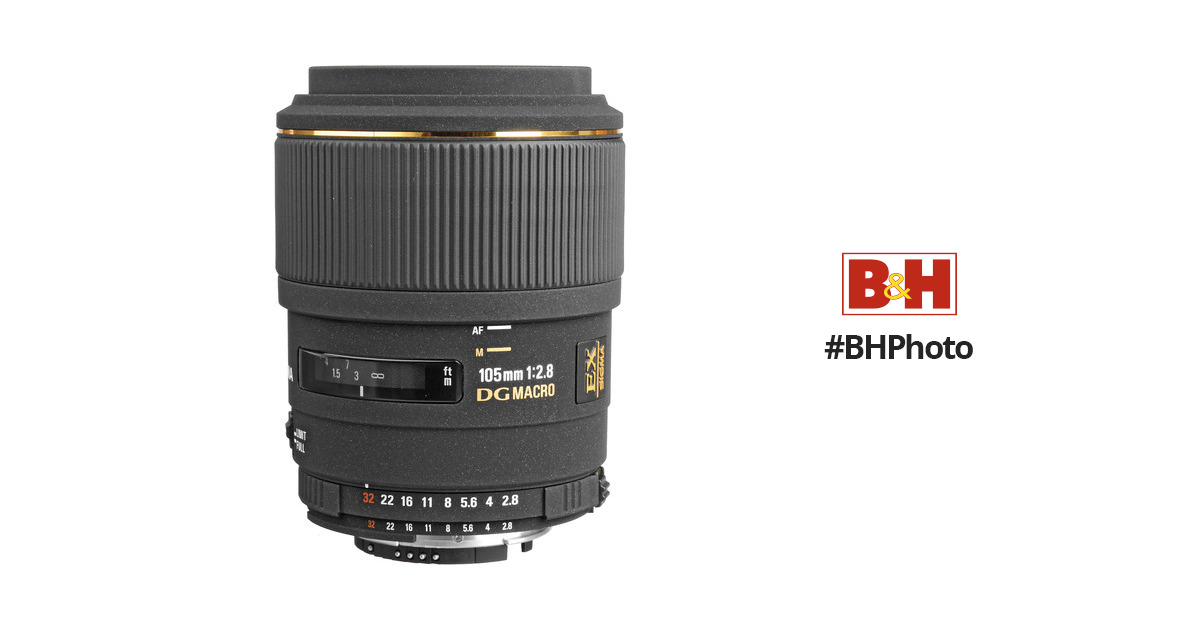 Sigma 105mm f/2.8 EX DG Macro Lens for Nikon AF Cameras 257306