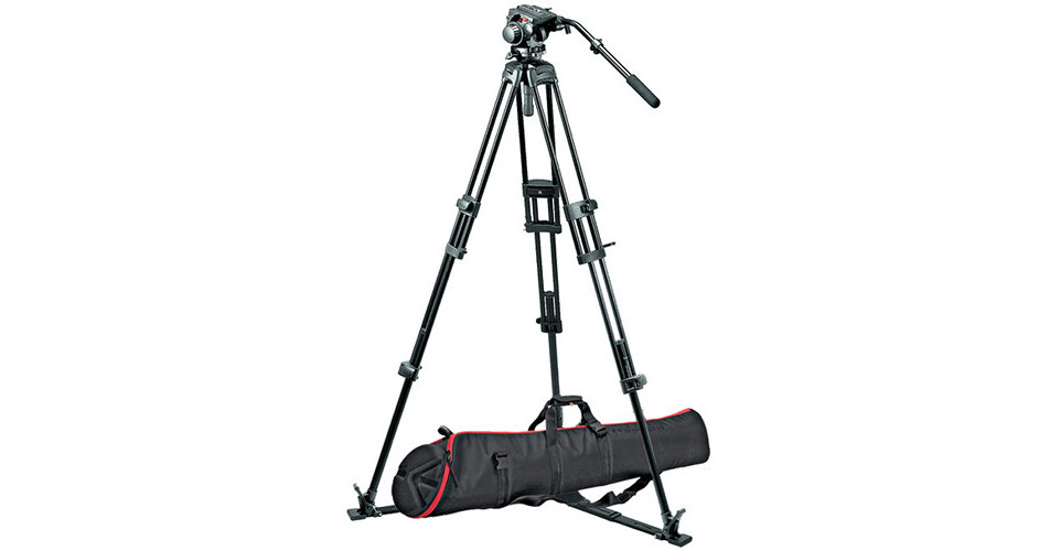 Manfrotto 525MVB Tripod Legs (Black) with 519 Fluid 519,525PKIT