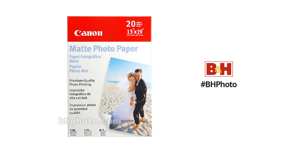 Canon Photo Paper Matte - 4x6 - 120 Sheets 7981A014 B&H Photo