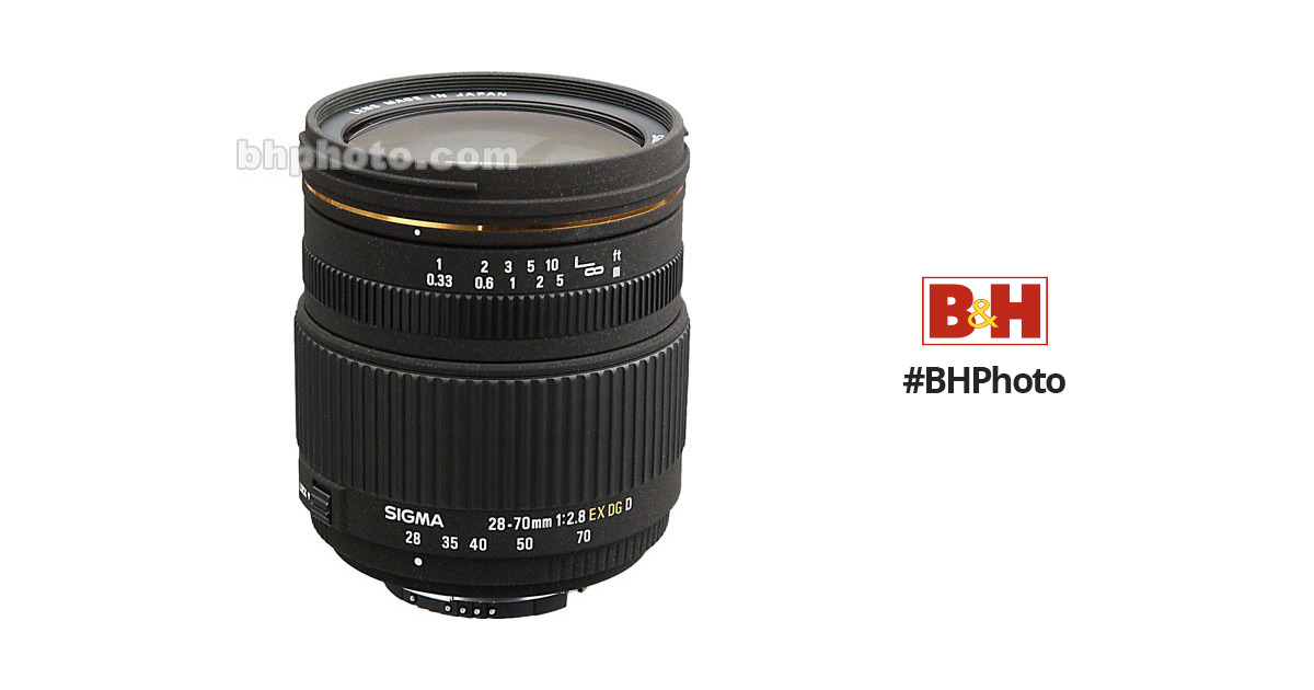Sigma 28-70mm f/2.8 EX DG Autofocus Lens for Nikon AF 549306 B&H