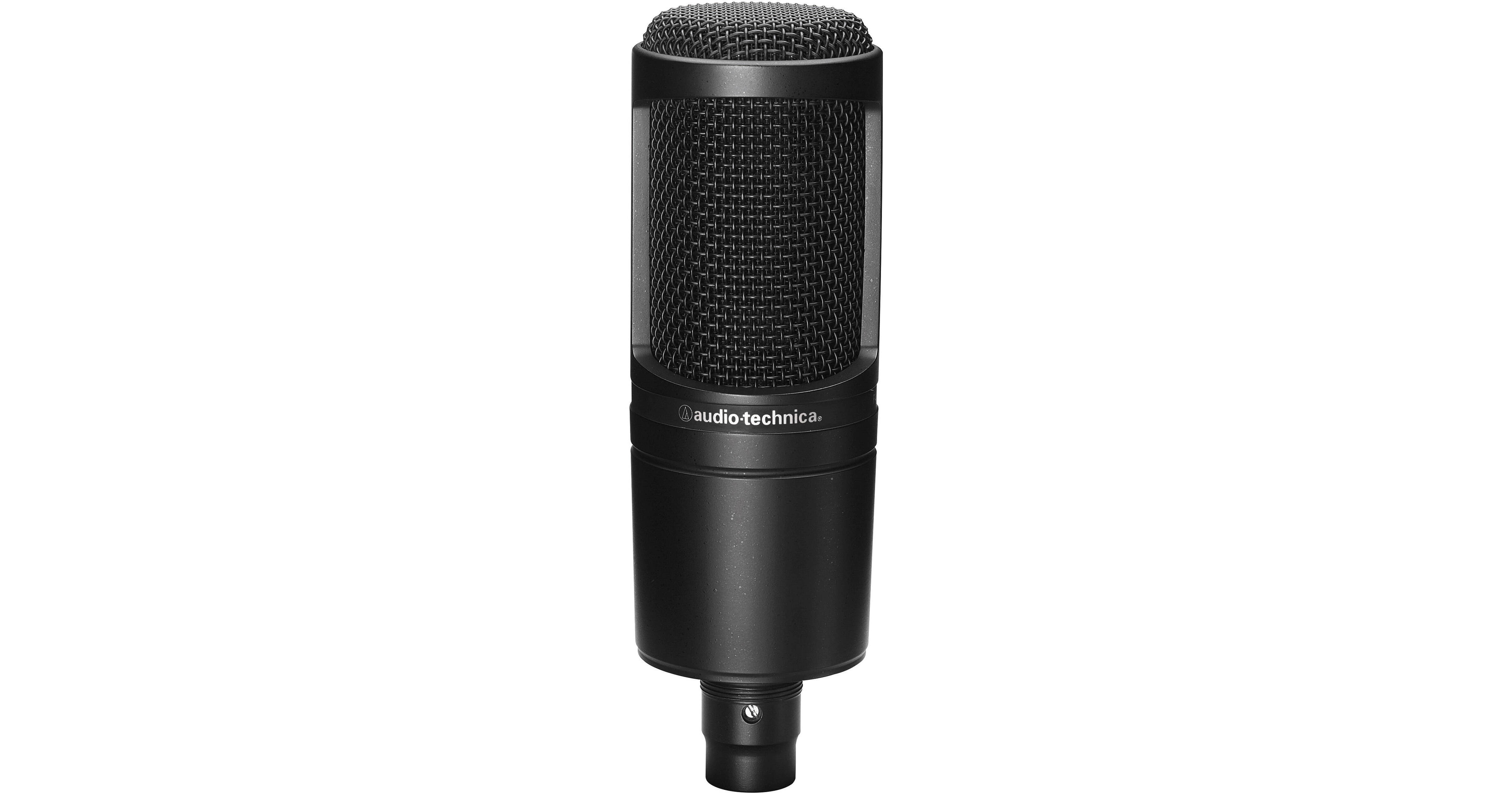 Audio-Technica AT2020 cardioid condenser microphone black XLR mic NO MOUNT  738878274666